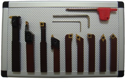 PAULIMOT Drehmeißel-Set mit Wendeplatten, 6 mm, 9-teilig