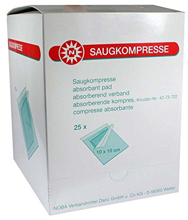 Noba Saugkompressen, steril, Kompressen, Wundauflagen, 15 x 25 cm, 25 Stück