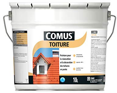 comus TOITURE - Rouge brique 10L - Peinture décorative imperméable pour la rénovation des toitures