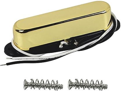 FLEOR Pickup a bobina singola pickup al collo della chitarra 50mm Alnico 5 magnete 7-8k per parti del collo della chitarra elettrica TL TE, dorato