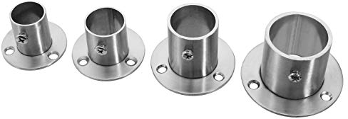 Edelstahl Flansch geschliffen in 4 Größen auswählbar Größenauswahl 19mm / 22mm / 25mm / 32mm (Ø22mm)