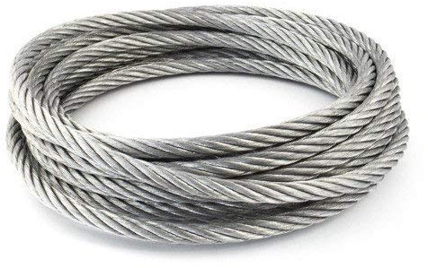Cavo in acciaio inox, Ø 6 mm, tipo 7x7 (316 / V4A / 1.4401), filo in acciaio inox inossidabile, fune senza PVC, 50 metri