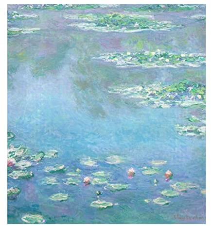 Naanle Dishwasher Magnet Cover Oil Painting Water Lilies Claude Monet Front Dishwasher Cover Magnetic Home Cabinet Decals Appliances Stickers Refrigerator Decorative 23 x 26