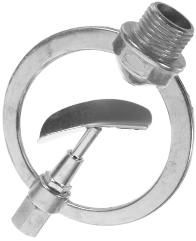 Aspersor de Zinc Grados de Aleación de Rotativo de 360 Riego | Plata, Resistente Corrosión Óxido, para Jardín y Césped, Efecto Llovizna