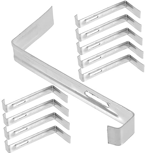 KONTONTY 20Pcs Stainless Steel Roof Tile Clips Anti-Slip Buckle for Glazed Tiles Secure Fixing Hooks for Roofing Sheathing Protection in Residential and Commercial Use