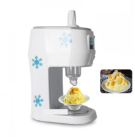 Maquina de hielo Licuadora de hielo completamente automática de 300 W, trituradora de hielo de copo de nieve for batidos de tienda de té de leche comercial eléctrica