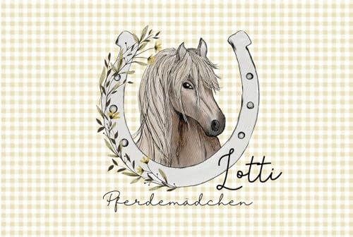Türschild Pferd fürs Kinderzimmer Kinder Namensschild Zimmertür Mädchen Junge Geschenk Geburtstag (Pferdekopf gelb)