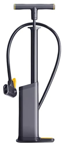 Tragbare Fahrradpumpe, Inflator-Fahrrad-Standpumpe mit Hochdruckpuffer Einfachste Verwendung mit Presta- und Schrader-Fahrradpumpenventilen. 130 Psi, Langlebiger Stahl,Digital