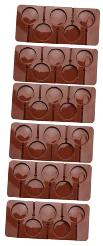 Cabilock Lot De 3 Moules À Sucettes En Silicone Moules À Gâteaux Revêtement Antiadhésif Pour La Fabrication De Bonbons Au Chocolat Faciles À Utiliser 2 Pièces X 3
