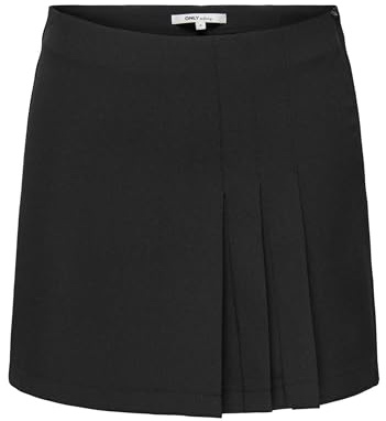 ONLY Onlelly Life MW Pleat Skirt TLR Gonna, Nero, 42 Donna