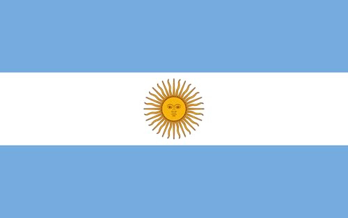 2 pegatinas de la bandera de Argentina, 8 x 5 cm, bandera de Argentina