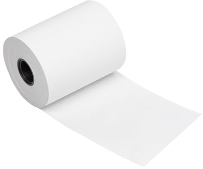 daybays Thermorollen Kassenrollen Bonrollen Thermopapier Thermo-Papierrollen für EC Cash Geräte, Kassensystem und EPOS-Drucker, BPA Frei (5, 57x45x12mm_25m)
