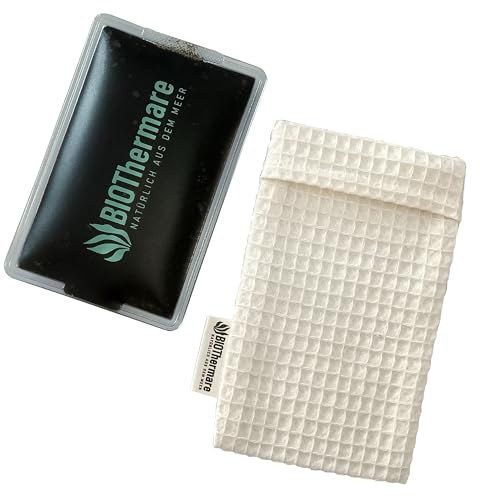 BIOThermare Starter-Set mini| Kalt-Warm-Kompresse mit Seegras-Gelpad | Nachhaltiges Wärmekissen / Kühlpad im kleinen Format: Füllung aus upgecyceltem Naturstoff, Waffelpiqué-Hülle aus Baumwoll