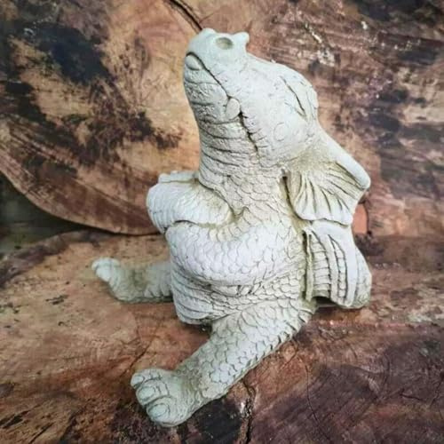 Statue en pierre de dragon coquin | Décoration de jardin chinoise mythique