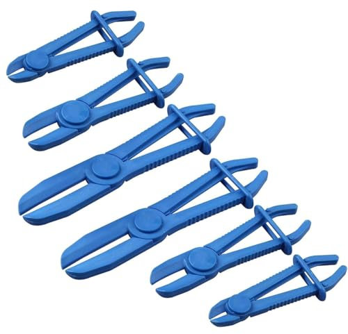 YanTone Hose Clamp Pliers 6 pcs Hose Pinch Pliers Set,Straight for Brake Hoses Fuel Hoses Gas Lines