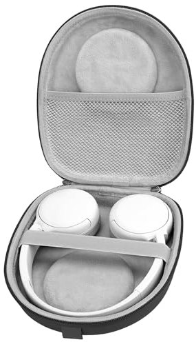 Linkidea Étui de transport pour casque compatible avec Sony WH-CH520, WH-CH510, MDR-ZX310, Skullcandy Riff 2, coque de protection rigide de rechange avec câble de rangement pour chargeur (noir)