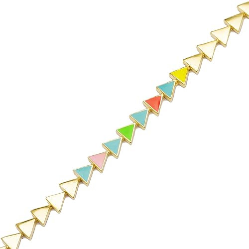 SALIA BIJOUX Bracelet tendance femme - Argent 925 doré or 16 carat, jaune ou rose - Émail coloré - Livré dans son écrin - Modèle Sitra (Doré or jaune)