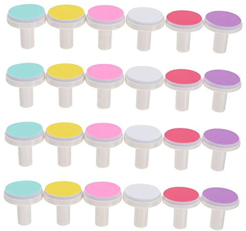 Mikinona 24 Stück Ersatz Nagelfeilen Pad Für Elektrische Und Kleinkind Trimmer Sichere Nagelpflege Für Neugeborene Und Kinder Mit Vielseitigen Farbcodes