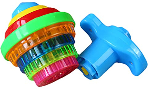 Peonza con luz Intermitente, giroscopio de Juguete con Luces para niños, Regalo, giroscopio de Color Aleatorio.