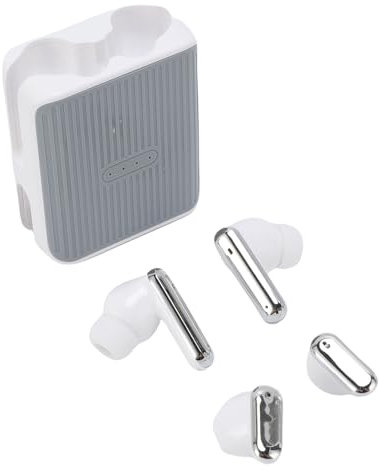 Elprico 2 par Trådlösa öronsnäckor, Bluetooth 5.4 Touch Control Earphones, i öronhörlurar för Affärssporter (WHITE)