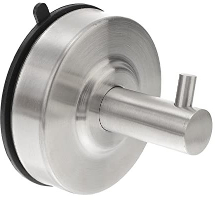 LIFKOME Gancio a Ventosa per Appendere Asciugamani in Acciaio Inossidabile 304 Semplice Design Argento per Bagno senza Forare Muro in Ambienti Domestici
