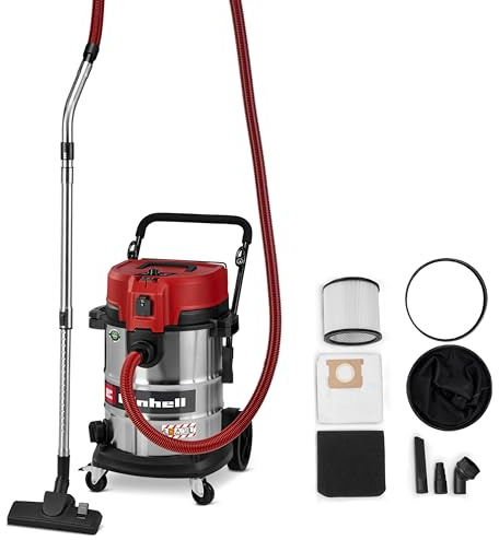 Einhell grovdammsugare TE-VC 5090 SACL (1 300 W, 230 mbar sugeffekt, 50 l behållare, dammskyddsklass L, HEPA-filter, filterrengöring, automatiskt uttag, inkl. tillbehör)