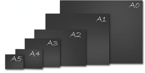 Chalkboard Blackboard Wall Menu Board – A0, A1, A2, A3, A4, A5 Sizes | Extra Large to Small Writing Boards | Easy Wipe Reusable Blackboard for Café, Pub, Restaurant, Weddings & Home (A1)