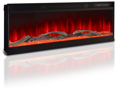 Mexhom 3D Elektrokamin für ganzjährig Gemütlichkeit | Sommer-Deko | 6 Flammenfarben per Fernbedienung 36IN，Nicht erhitzt