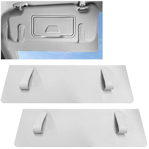 NYTKL 2 PCS Sun Visor Extender for Car, Anti-Glare Sunvisor Extension Shade Attachment for Safe Driving, Clip-On Sun Blocker Sunshade Extender Protect Driver Passenger from UV Rays (Gray)