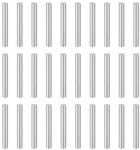 QUARKZMAN 50pcs Goujons Cylindriques M6(6mm) x 50mm En Acier Inoxydable 304 Éléments De Fixation Pour Étagères, Meubles En Bois, Installation DIY, Couleur Argentée