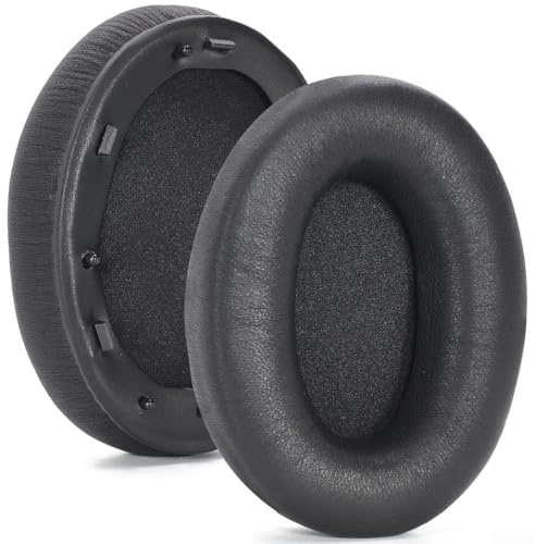 ComfyHarbor Replacement Ear Pads Cushions For Sony WH-1000XM3 Over-Ear Headphones, Soft Protein PU Leather Noise Isolating Memory Foam Earpads, Easy Install For Comfortable Listening(Black)