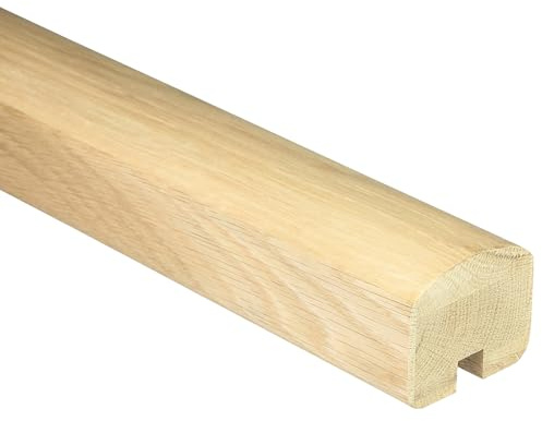 Jackson Woodturners MD Iron Handrail - Available in Oak, Pine & White Primed | 55mm x 65mm | for Iron Square Spindles | 1800mm – 4200mm (Oak, 2400mm)