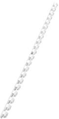 Leitz 35031 Plastikbinderücken, A4, Kunststoff, 8 mm, 45 Blatt, 100 Stück, weiss