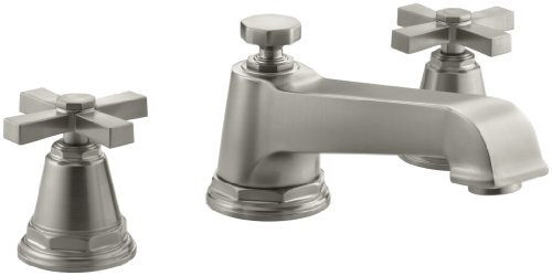 KOHLER - Rubinetto per vasca da bagno a forma di gessata, con maniglie a croce, valvola non inclusa, K-T13140-3A-BN