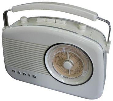 Steepletone Retro Brighton Old Fashioned Radio - 3 Band: FM/MW/LW - Glossy Cream Finish