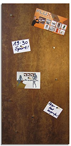 Magnet-Pinnwand in Rost-Optik, Memoboard, Magnettafel, magnetisch; inkl. 10 Haft-Magnete und einer Größe von 91,5cm x 46cm