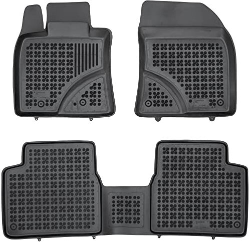REZAW - PLAST Antirutschmatten Auto fußmatten passt für Toyota Avensis III 2009-2018 Kompletter Schutz für Ihr Auto bei Allen Wetterbedingungen mit perfekt passenden Anti rutsch gummimatten