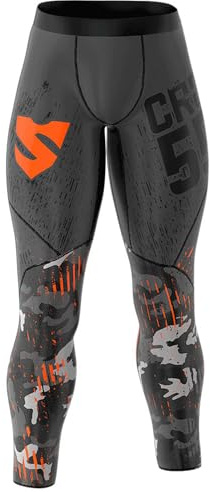 SMMASH Moro Sport Långa Leggings för Män, Herr Kompression Löpning Leggings, Träning sporttights, funktionsunderbyxor, Gym, OCR, Andas och Lätt, Antibakteriellt material, Tillverkad i EU (L)