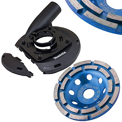 Makita Absaughaube Ø 125 mm inklusive Schleifteller zum Schleifen von Beton und Estrich
