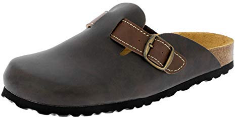 Lico Herren Bioline Clog Style Pantoletten, Braun, 45 EU