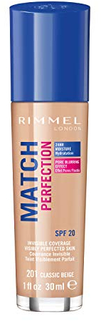 Rimmel London Match Perfection Foundation 201 Classic Beige, 30 ml