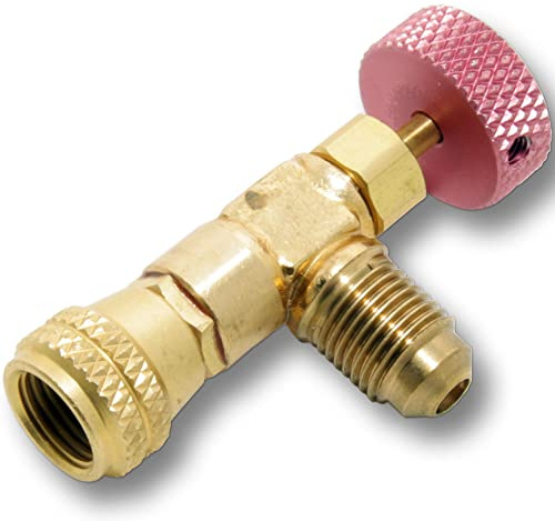 Klimaanlage Split Absperrventil 5/16 SAE-m 5/16 SAE-f R410a rot