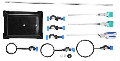Walfront Mini Lab Support, Labor Ständer Halter Labor Clamp Flaschenhalter Kondensatorständer Clip Set, Unterstützung Laborstativ für Chemie Physikalische Experiment