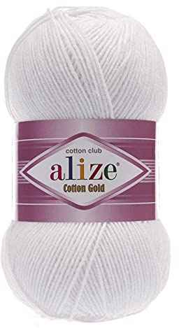 100g Strickgarn Alize Cotton Gold Uni Klassikgarn Häkelgarn Strick-Wolle Farbwahl