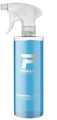 PELUX Glasreiniger - Crystal View streifenfrei schnell Auto Fensterscheiben Reiniger (500 ml mit Sprühkopf)