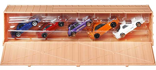 Hot Wheels Ronin Run Container-Set, 5 Premium-Cars im Maßstab 1:64, in Sammelbehälter, Metall-/Metallgehäuse und RealRiders Reifen, Geschenk für Sammler