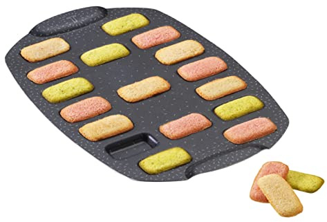 Tefal Molde para tartas 17 mini financieros, revestimiento antiadherente, aluminio reciclado y reciclable, pastelería bien dorada, fabricado en Francia, PerfectBake Mini J5734702
