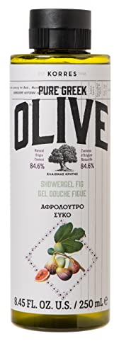 KORRES Olive Fig feuchtigkeitsspendendes Duschgel für geschmeidige Haut, mit extra nativem Olivenöl, mit Duft von frischen Feigen, vegan, 250 ml, 250 ml