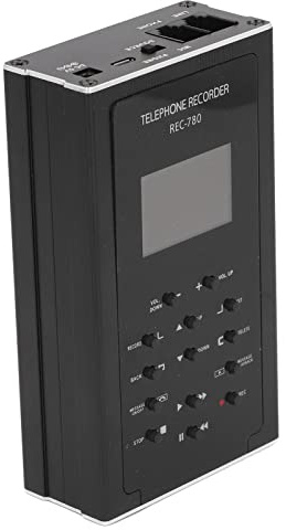 Yunseity Telefonrecorder mit Integriertem 32-GB-Speicher, Automatisches Mini-Telefonaufzeichnungsgerät für Analoge/IP-/Digitale Leitungen