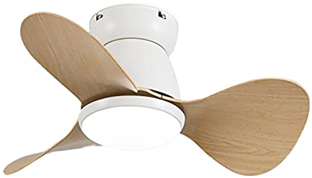Dceinz 60cm Pequeño Ventilador Techo Con Luz Y Mando A Distancia Lampara Ventilador Techo Reversible Silencioso 6 Velocidades Ceiling Fan with Light Para Oficina Dormitorio Niños